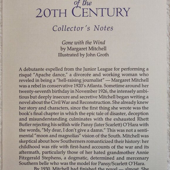 GONE With The WIND by Margaret Mitchell Easton Press Leather As New 1996 - Picture 5 of 12